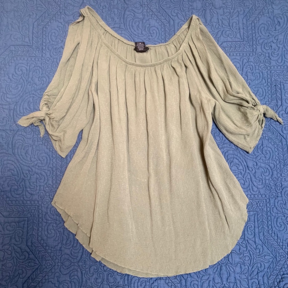 Olive Green Blouse Top